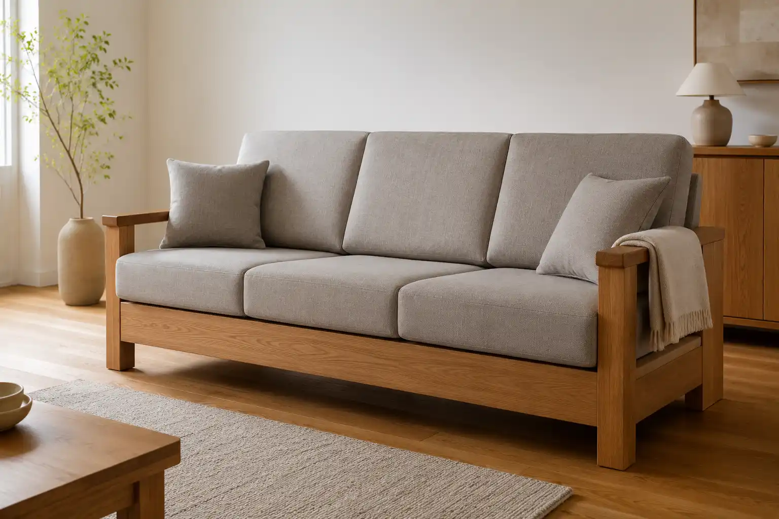 meubles Airbnb durables - canapé convertible robuste et confortable pour location saisonnière